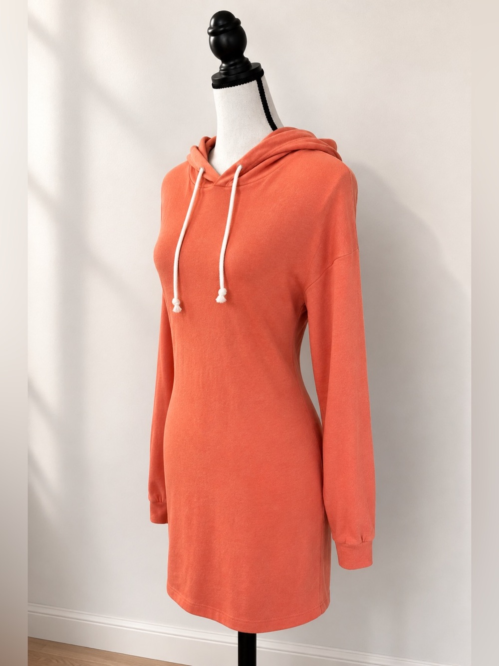 SO colorful Y2K Orange Long Sleeve Hoodie Dress XS